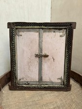 Panneau De Fenêtre Mural En Bois Vintage Avec Cadre Original Fait Main