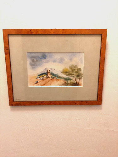 Aquarelle paysage provencal - aquarelle,