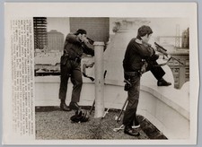 1972 Tireurs d'élite /sharpshooter au discours de Nixon Photo Vintage Foto Press