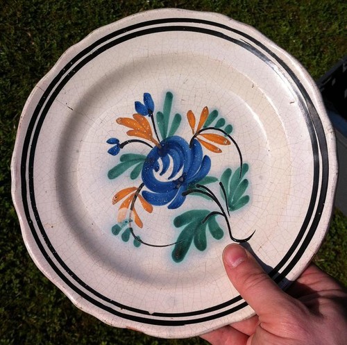Assiette faience xixéme cul - faience,