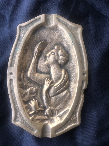 Cendrier art nouveau bronze - cendrier,