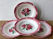 4 ASSIETTES CREUSES anciennes.DIGOIN SARREGUEMINES. Modèle :CIBON. déco floral.