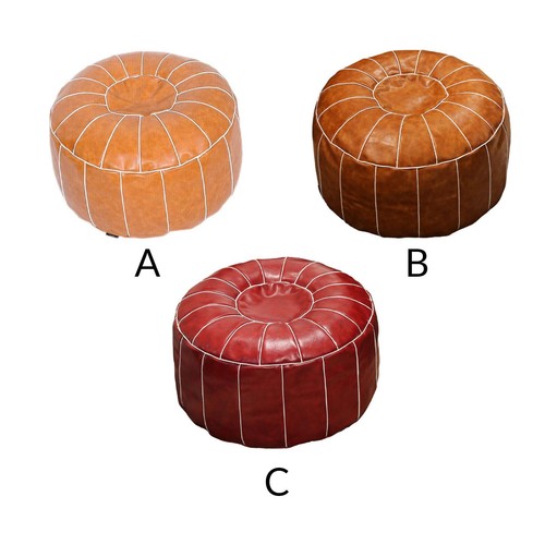 Pouf cuir la - la, main