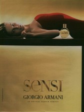 Publicité contemporaine parfum Sensi Giorgio Armani 2003 issue de magazine