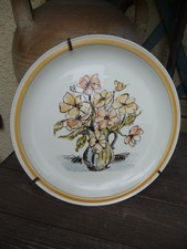 Assiette céramique faïence GIEN peint à la main art nouveau France