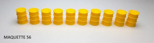 Lot fûts jaunes - lot, 10