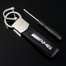 Mercedes Porte clé AMG cuir corde tresser neuf sous blister