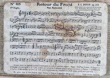 Ancienne Partition De Musique Retour Du Front Chanson De Guerre Militaria 