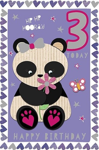 Carte 3ème anniversaire pour - carte,