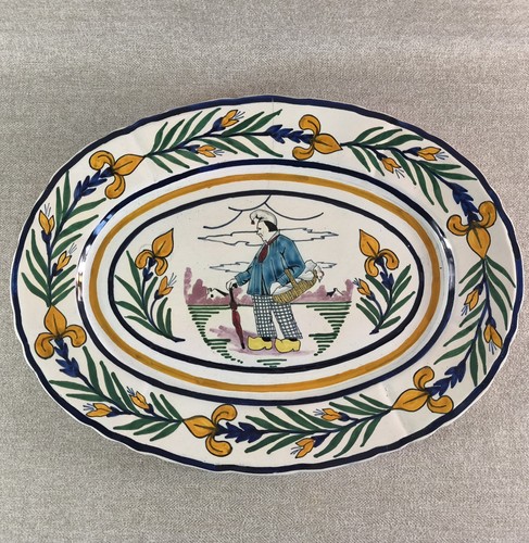 Beau plat ceramique - en, faience