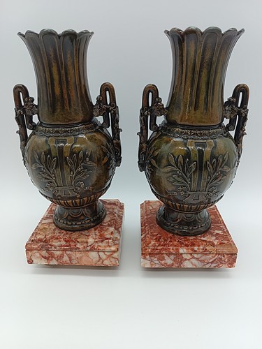 Paire cassolettes vases - de,