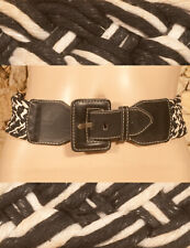 CEINTURE BOUCLE CUIR VINTAGE années 90 - 75 / 30"