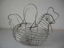 Panier à oeuf en forme de poule en métal de 24,5 cm