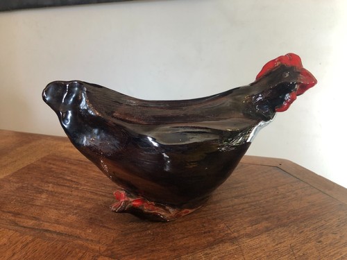 Curieuse poule céramique - poule, en