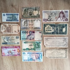 Lot 13 Billets Sri Lanka/ Malaysia/ Myanmar/Singapore/Japon/South Korea/India