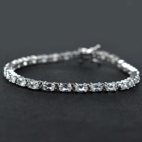 Bracelet tennis ovale - , topaze