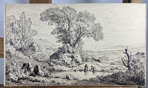 Encre ancienne les laveuses - encre,