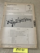 Renault note technique 1984 R20 R25 R30 calibre réparation chassis