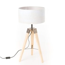 Lampe trépied jules petit modèle 79 cm bois  40x40 cm