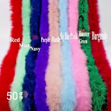 50g 6 ft 2 Yards Extra Thick Marabou Fluffy Boa Feather Trim  for Wedding Party 