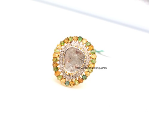 Bague tourmaline multicolore