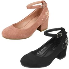 Chaussures À Talons Mi-Hauts Pour Filles Avec Bride De Cheville À Pois