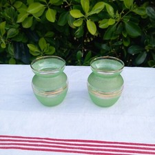 2 Mini Vases Anciens en Verre granité VINTAGE Années 1950/1960