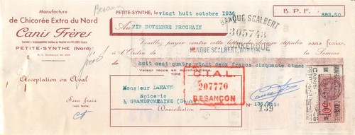 1934 manufacture chicoree - manufacture, de
