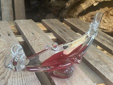 Cendrier Vintage En Verre Style Murano 