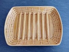 Beau PLAT De Service à Asperges Faïencerie de SARREGUEMINES en barbotine