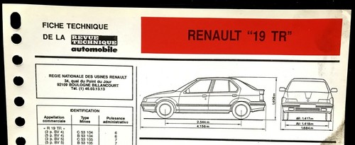 Fiche technique automobile - technique,