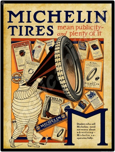 1917 michelin tires new metal - new,