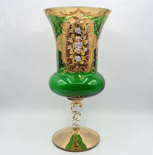 Grand vase cristal - , coloré
