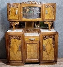 buffet deux corps galbé époque Art Déco en acajou vers 1930