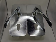 Paire de Poignée De Porte Metal Brossé, VACHETTE