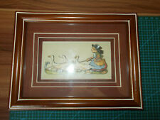 tableau petit montage carte en relief encadré Hansi Alsace la gardienne d'oies