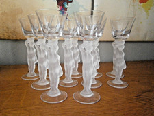 11 Verres à liqueur-Cristalleries Royales de Bayel-Bacchus-Grappe de raisin