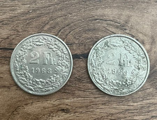pièce de monnaie N365 suisse 2 francs 1968