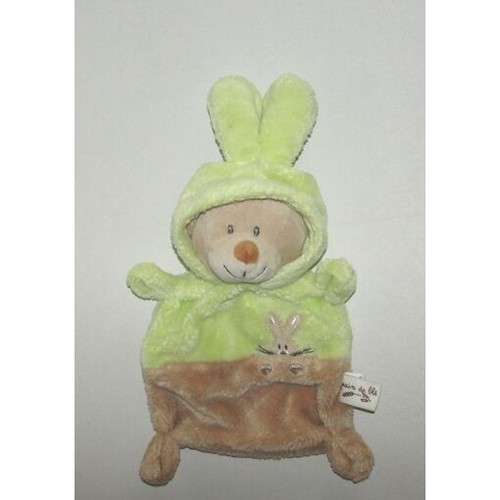 Doudou plat peluche ours - peluche,