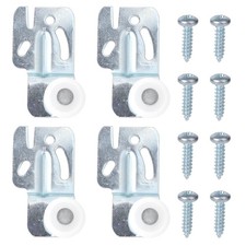 4 Pièces Kit Quincaillerie pour Portes Coulissantes Placard, Roulettes avec 8...