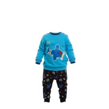🛩️💙 Ensemble Bébé Garçon "Petit Aviateur" – Bleu – 6 à 12 Mois 👶✨