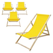 Lot de 4 chaises longue de