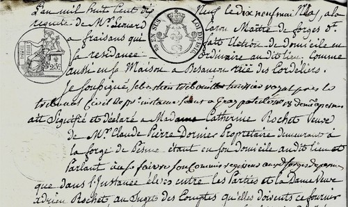 1819 sommation rochet veuve - sommation,