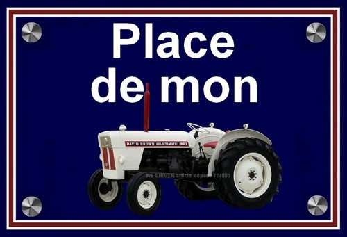 Plaque place mon tracteur - ",