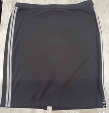 jupe droite noire bandes blanches :: taille 44 :: soyaconcept