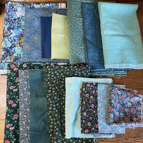 Lot cotton quilting fabric - cotton,