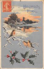 CPA FANTAISIE REPRESENTANT DES OISEAUX / JOYEUX NOEL