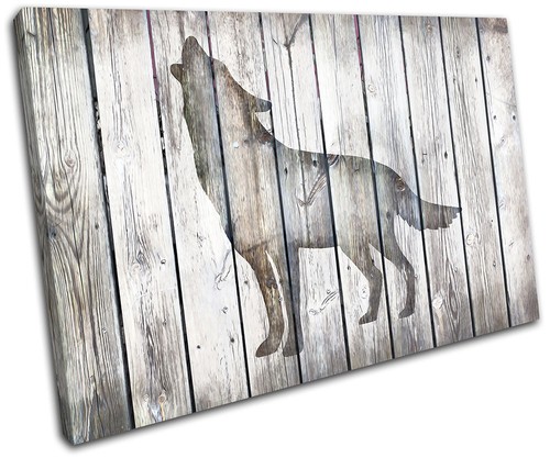 Wolf vintage wood - wolf, animals