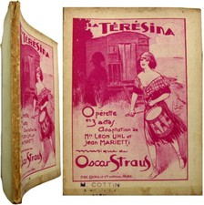 Partition complète opérette chant La Térésina 1930 Oscar Straus Uhl Marietti