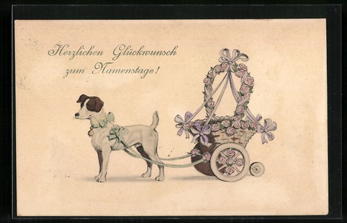 Chien tire une poussette - chien,